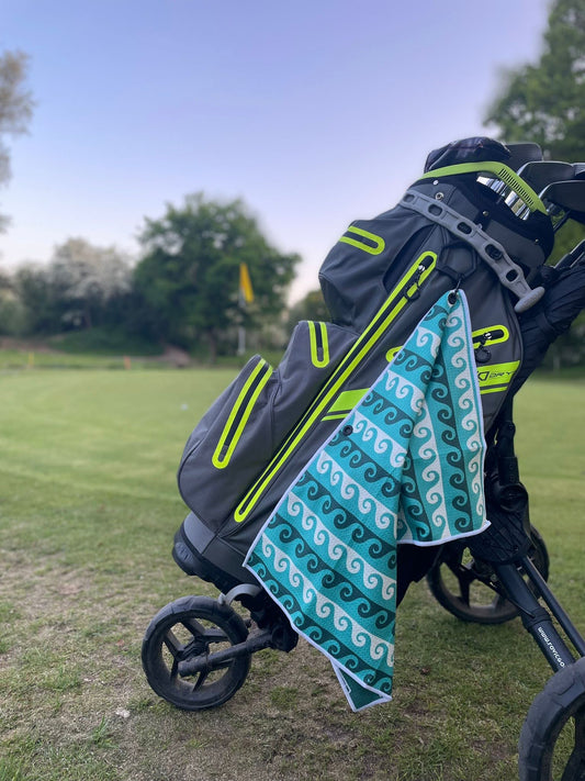 Personalised Stiffed It Golf - "Greens in regulation"  Waffle Golf Towel