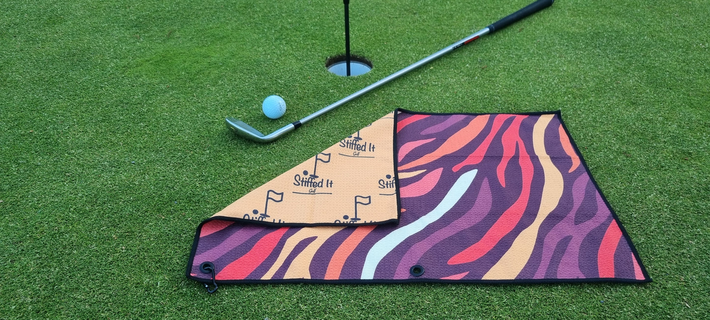 Personalised Stiffed It Golf - "Putt it like its Hot"  Waffle Golf Towel