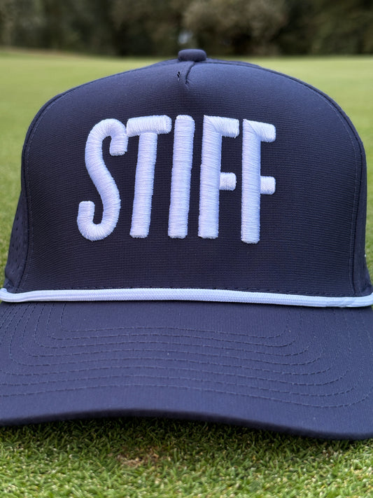 Stiffed It Golf ‘STIFF’ baseball hat. Navy Blue.