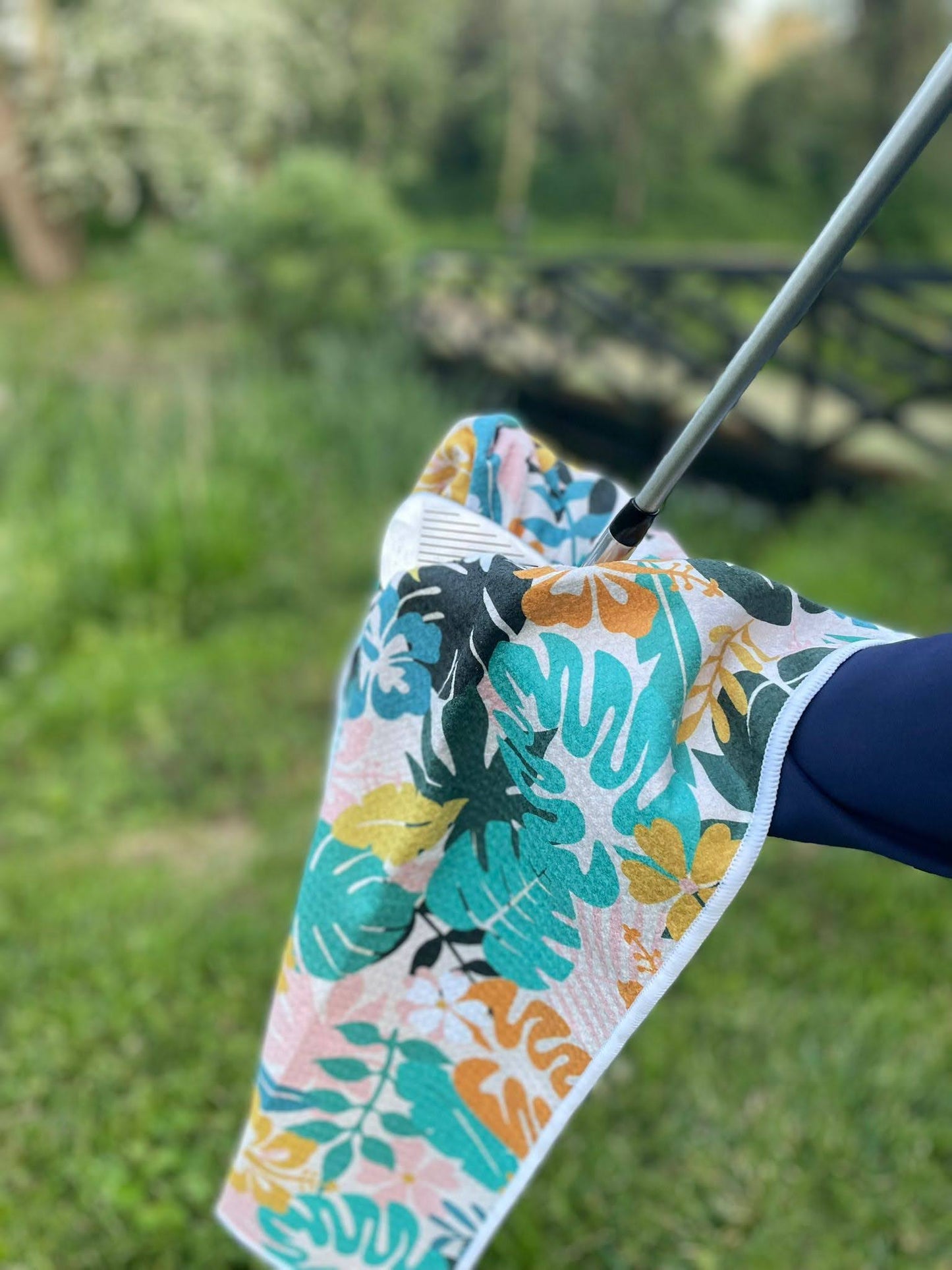 Personalised Stiffed It Golf - "Hawaii 5 Over"  Waffle Golf Towel