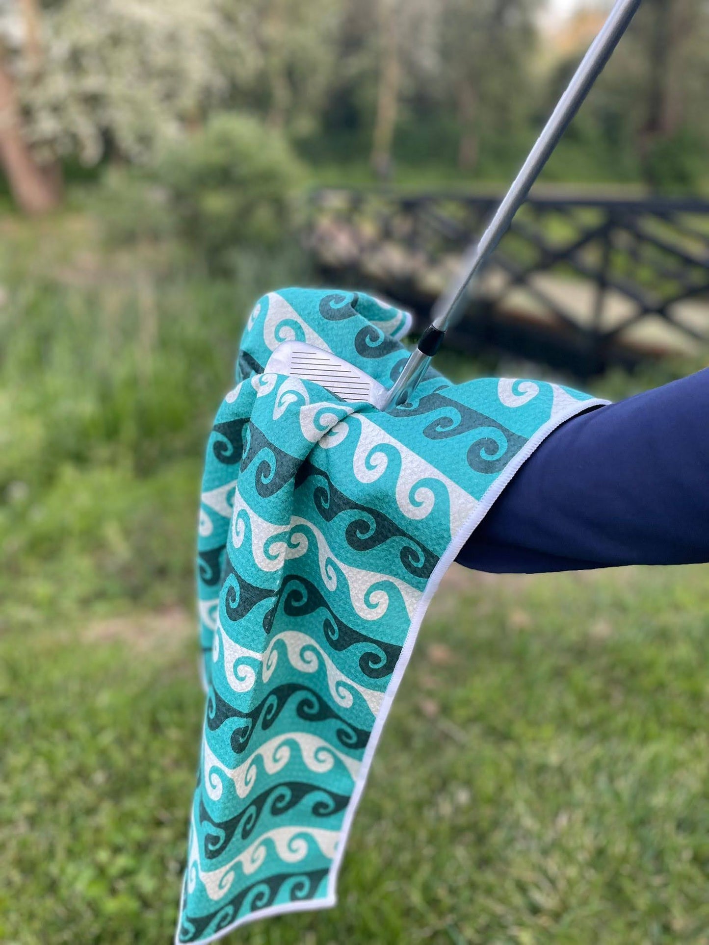 Personalised Stiffed It Golf - "Greens in regulation"  Waffle Golf Towel